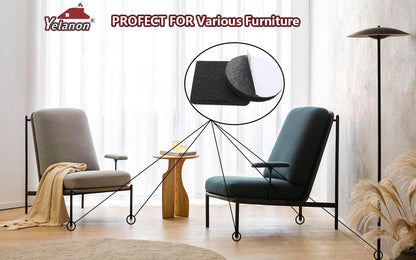 Felt Furniture Pads -182 Pcs Premium Felt Pads for Chair Legs Furniture, Floor Protectors for Hardwood Floors, Black