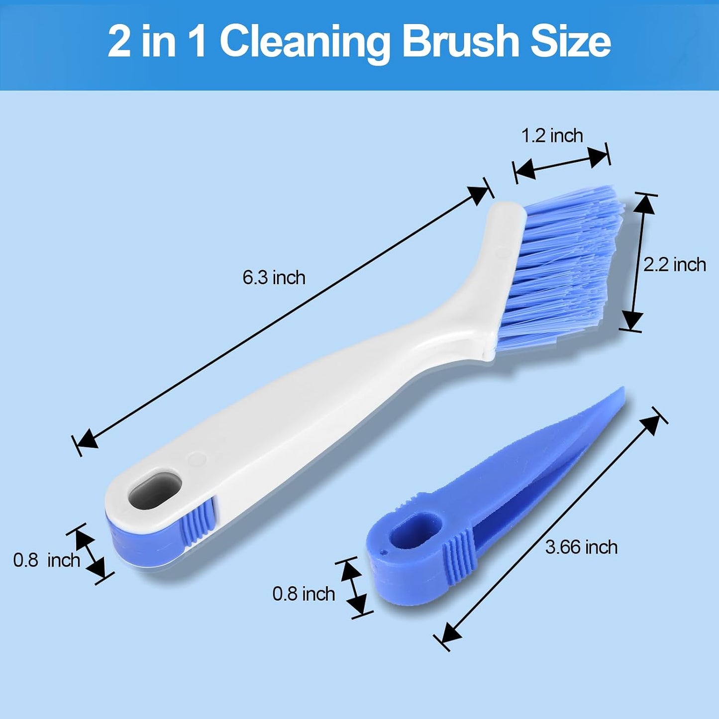 Asltw Swan Neck Cleaning Brush Set, 3 Angled Handle Scrub Brushes + 1 Crevice Brush for Window Tracks, Grout, Corners and Tight Spaces, Firm Bristles for Deep Cleaning in Kitchen and Bathroom
