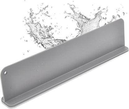 Mofason Silicone Sink Splash Guard for Kitchen Water Splash Guard, Black | 17.3"x4.1" sink splash guard for kitchen sink area suction cups, sink backsplash guard Fits front edge counter behind faucet