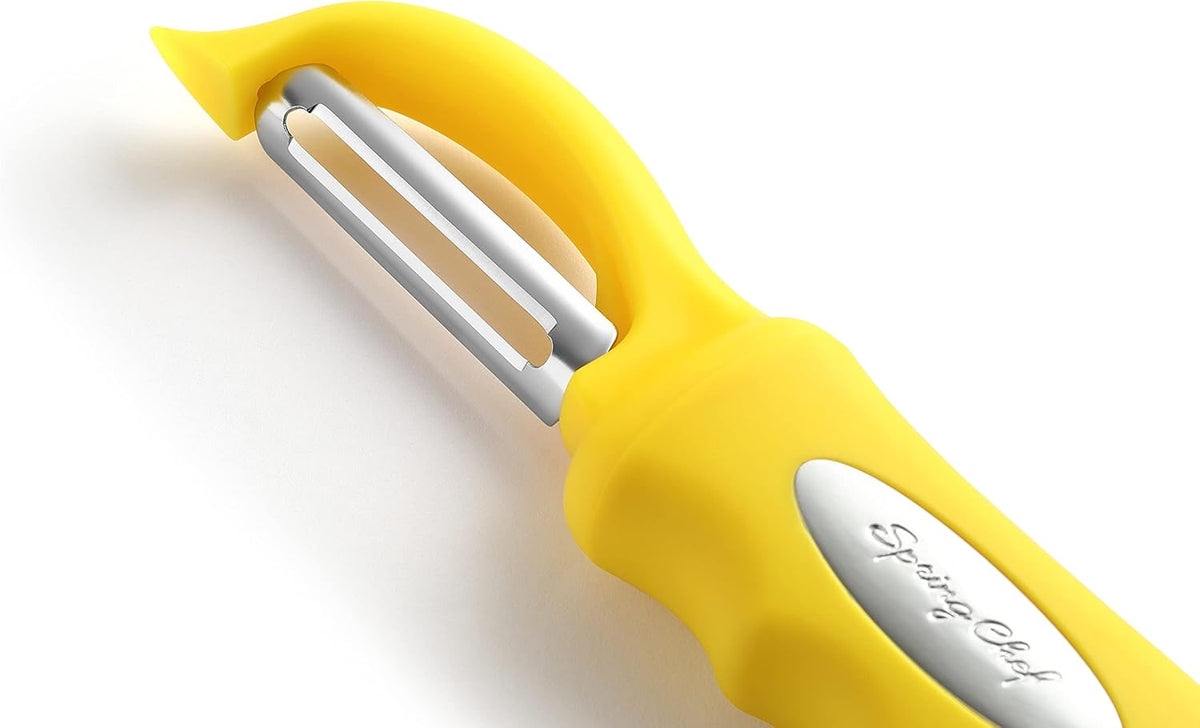 Spring Chef Swivel Potato Peeler for Kitchen with Ergonomic Handle, White