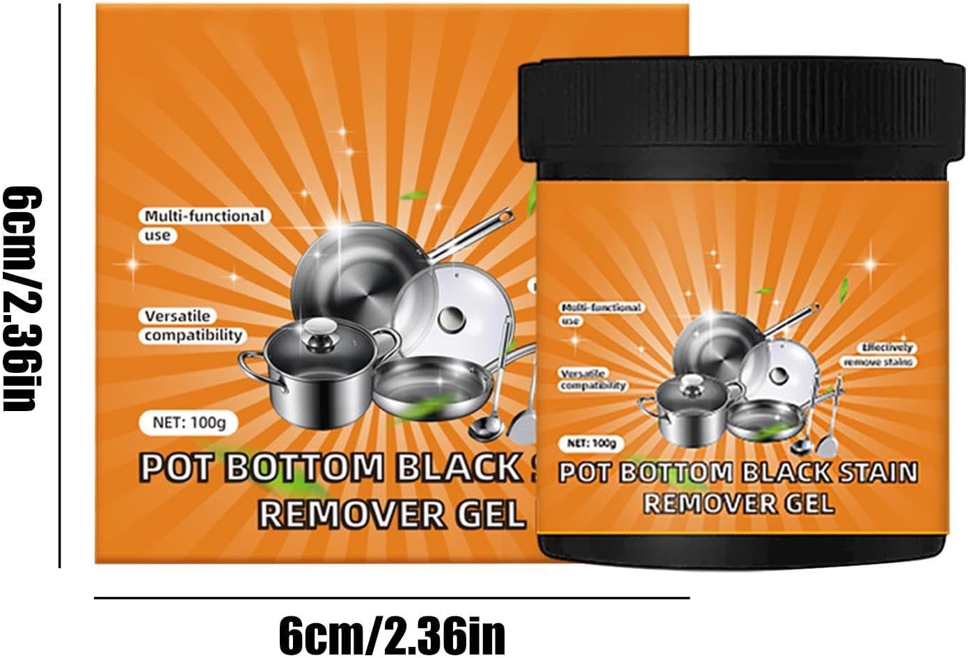 Pan Cleaner 100g Burnt Stain Remover Gel for Pots And Cookware | Cleaning Gel Helps Loosen Burnt And Dark Marks For Easier Cleaning Across Everyday Cookware And Pans