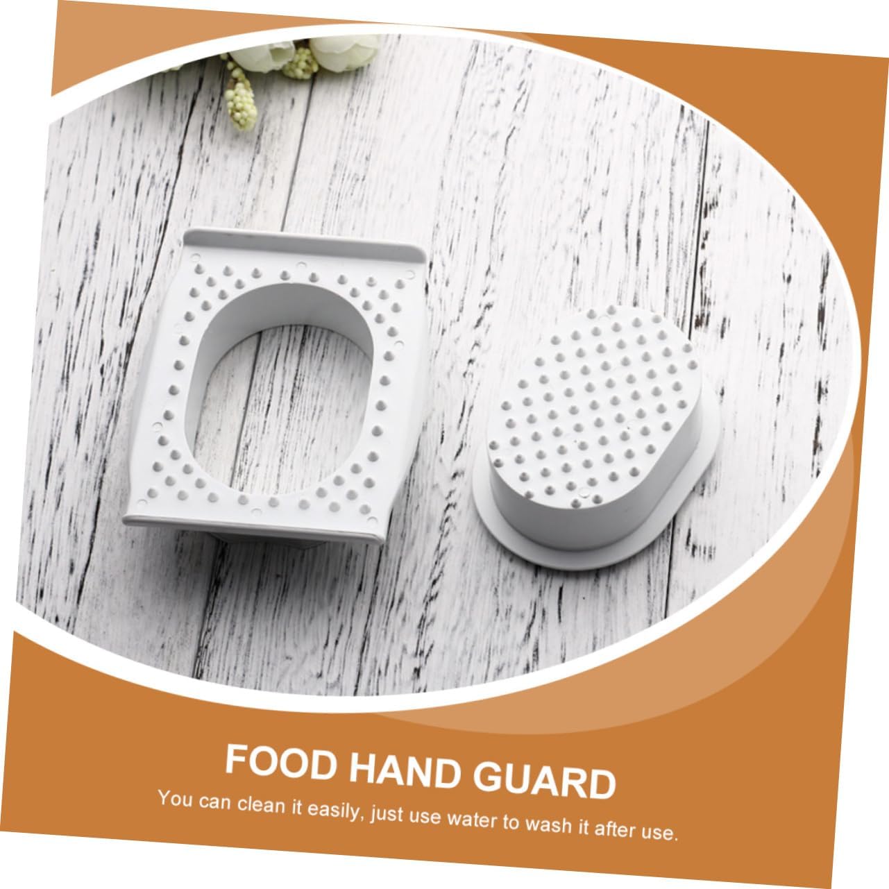 Food Slicer Hand Guard Finger Protectors for Safe Cutting and Grating Vegetables Fruits Cheese Meat with Non-Slip Design 3.74X3.14X1.18 Inch 3 Pack