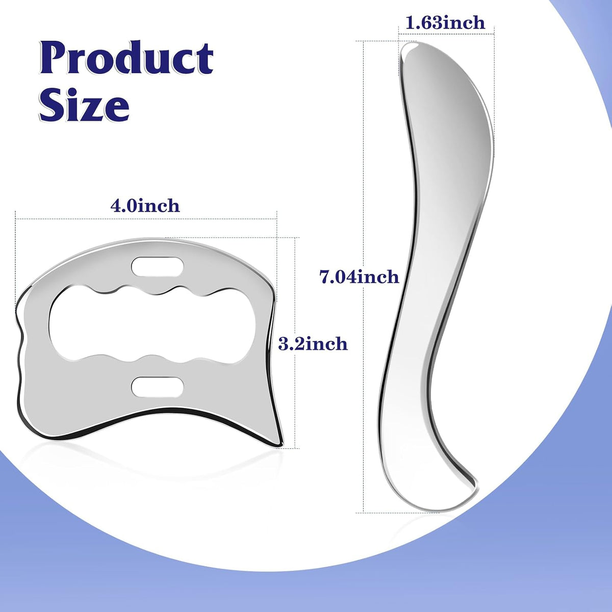 Gua Sha Scraping Tool Stainless Steel, Body Massage for Neck Back