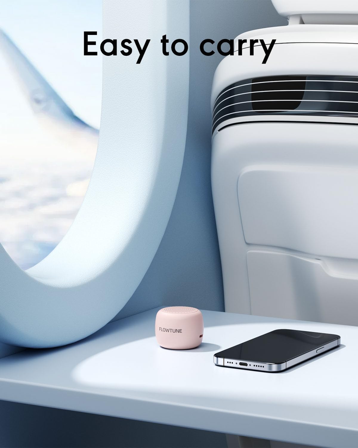 FLOWTUNE Sound Machine White Noise Machine for Baby Adults, 18 Non-looping Sounds, Timer, Memory Function, Portable Sleep Sound Therapy Gift (White)