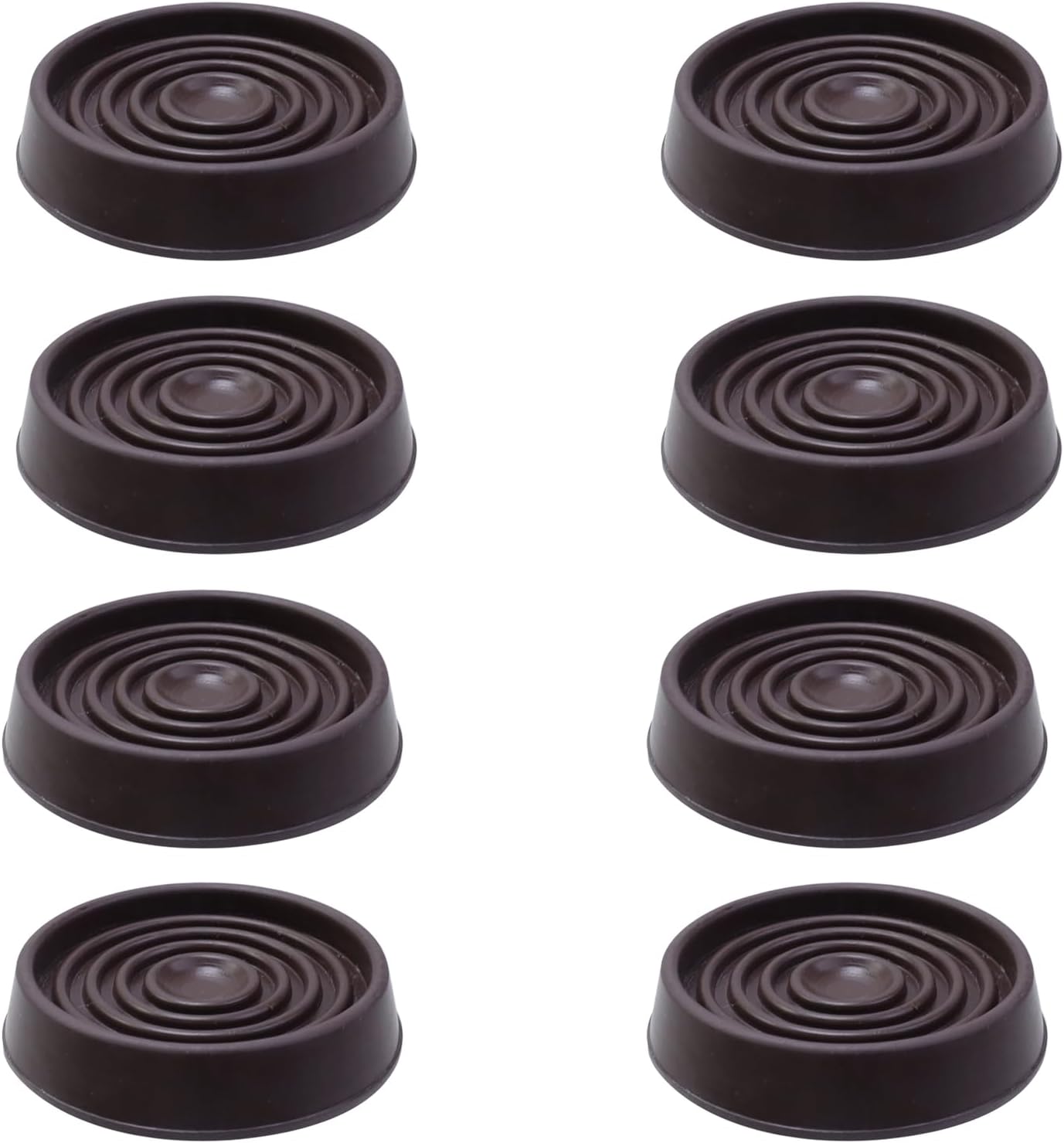 Semetall 1.5 Inch Rubber Caster Cups 8 Pack Black | Non Slip Furniture Coasters Floor Protectors for Bed Couch Table Chair
