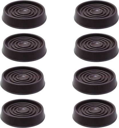 Semetall 1.5 Inch Rubber Caster Cups 8 Pack Black | Non Slip Furniture Coasters Floor Protectors for Bed Couch Table Chair