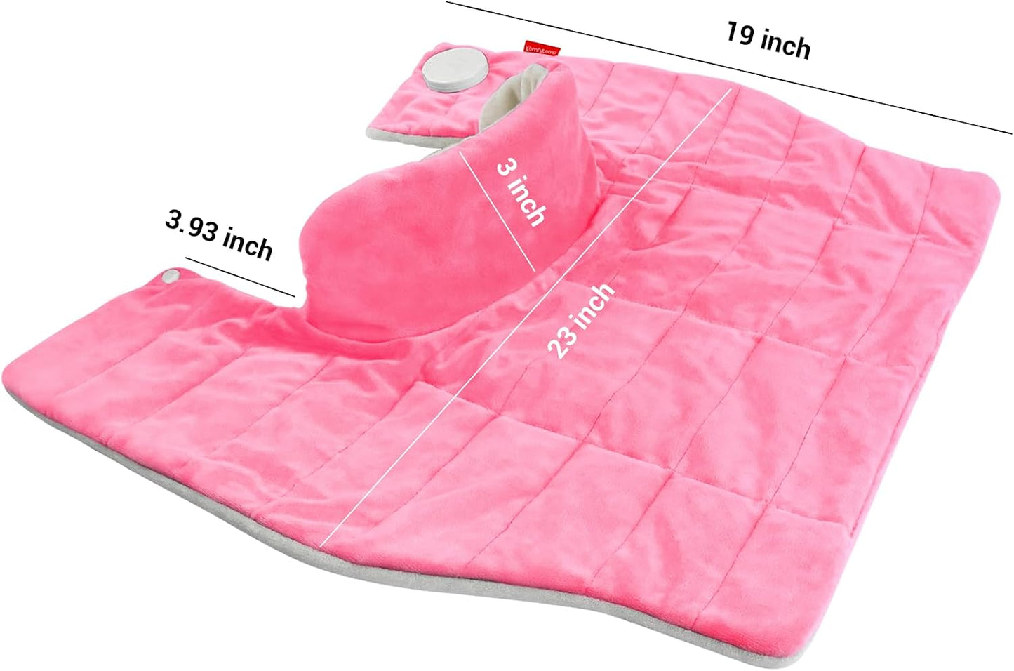 Comfytemp Heating Pad for Neck and Shoulders and Back, 2.6lb Weighted Electric Heating Pads, Large Heated Wrap, 9 Heat Settings & 11 Timer, Valentines Birthday Gifts for Women Men Mom Dad, Black
