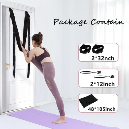 Aerial Yoga Rope for Door,Yoga Door Swing,Leg Stretcher Strap | Stretching Strap,Backbend Training Rope, Flexibility Trainer Stretching Equipment Assist Stretch for Gymnastics