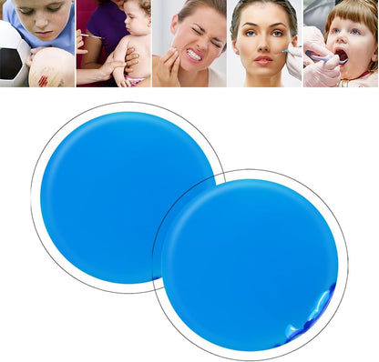 Gel Ice Pack Round Reusable Ice Packs for Injuries Hot and Cold Compress Pain Relief and Swelling Reduction 4 Pcs with 2 Covers