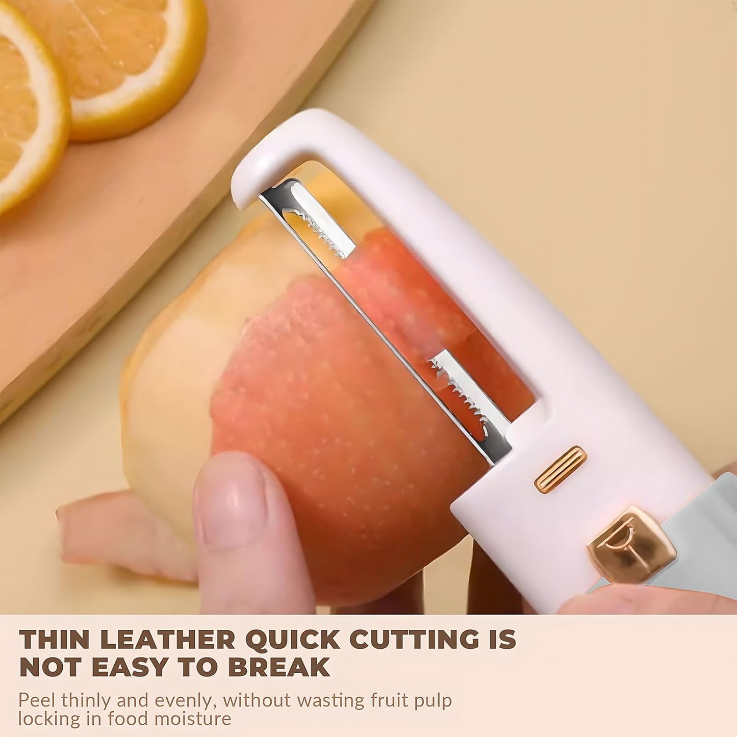 2 in 1 Paring Peeler Knife Multifunctional Stainless Steel Peeler,Creative Fruit and Vegetable Dual-Use Peeler Knife, Outdoor Portable Safety Cover Peeling Fruit Peeler, Kitchen gadgets (pink)