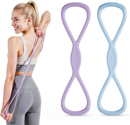 Figure 8 Resistance Band with Handles, for Home Gym,Yoga & Physical Therapy