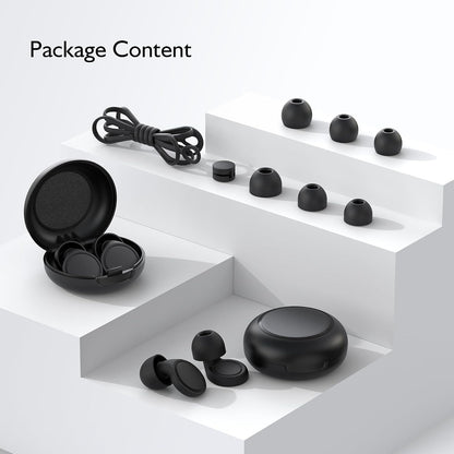 Jayine 2 Pairs Ear Plugs for Sleeping, Soft Full Silicone Ear Plugs for Noise Reduction 25dB, Reusable Hearing Protection Earplugs for Concert, Focus, Noise Sensitivity, 8 Ear Tips in S/M/L - Purple