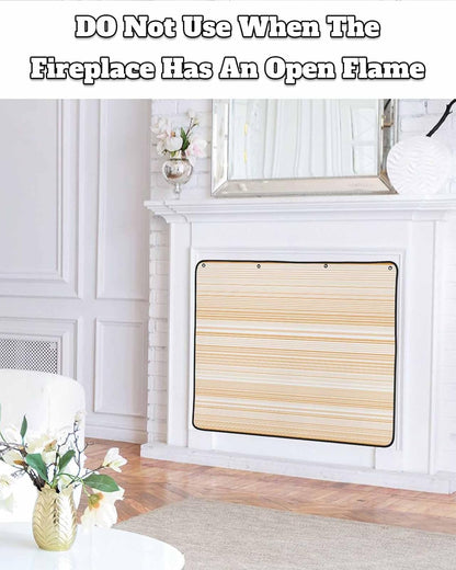 Magnetic Fireplace Cover Purple Stripes Fireplace Screen Decorative Classic Striped Lines Insulation Fireplaces Blocker Blanket Save Energy Fireplaces Draft Stopper Covers for Living Room 36x30 Inch