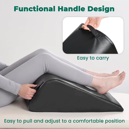 ENITYA Extra Large Massage Table Bolster Pillow for Legs | 23"x20"x8" Knee Pillow with Removable Waterproof Cover,No Assembly Needed,Ideal for Leg Elevation,Physical Therapy,Tattoo