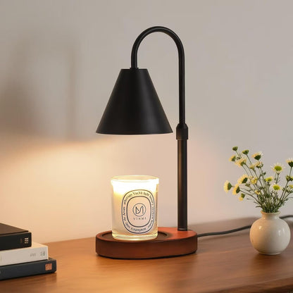 MEIXISUE Candle Warmer Lamp with Timer and Dimmer,Electric Gold Light Gifts for Women Melt Wax Warmer Lamp with 2 Bulbs for Candle Jars House Warming New Home Decor Bedroom