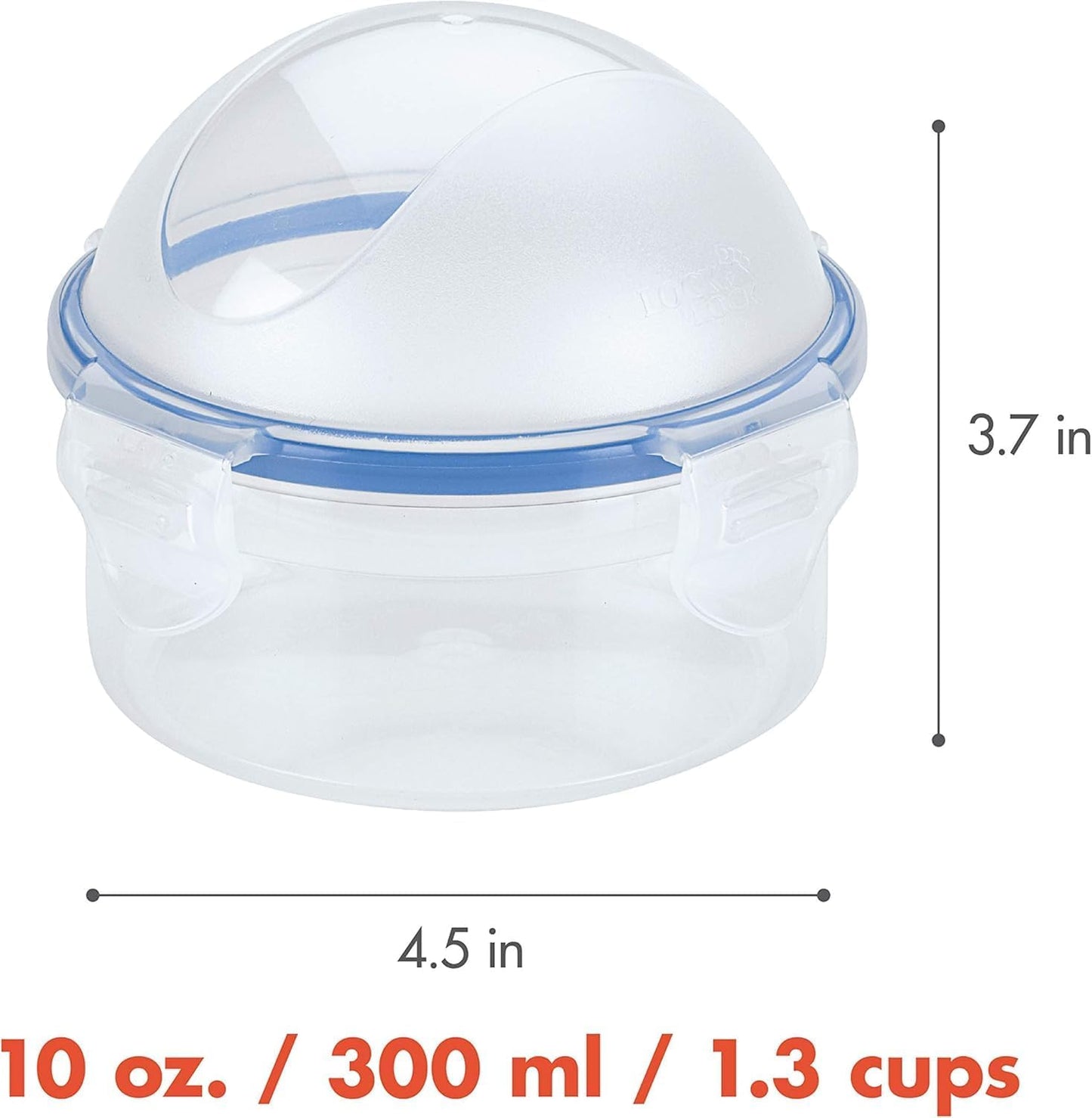 LocknLock Easy Essentials Food Storage lids/Airtight containers, BPA Free, Onion-10 oz, Clear