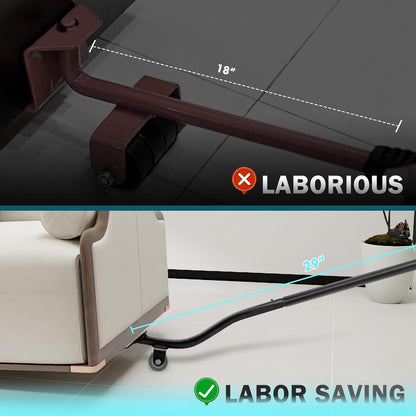 22" Furniture Lifter Tool, Appliance Metal Lifter for Heavy Furniture Grey | 1 Lifter Tool, 4 Raise Blocks, Movers, Sliders & Wheels to Move Sofa, Refrigerator, Washing Machine Easily & Safely
