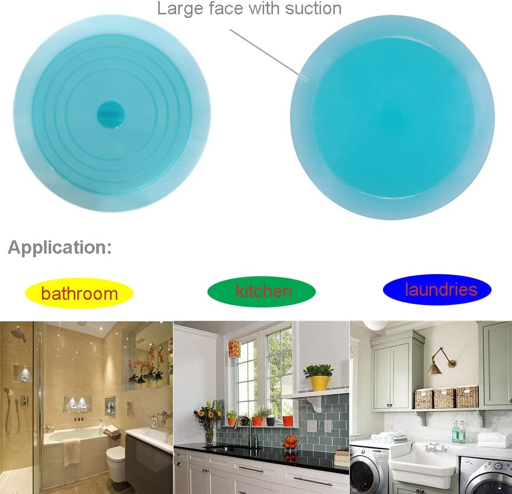 Shower Drain Hair Catcher Tub Stopper, V-TOP Drain Cover for Shower to Catcher Hair, Silicone Bathtub Drain Plug Suit for Bathroom Kitchen and Laundry, 4 Pack