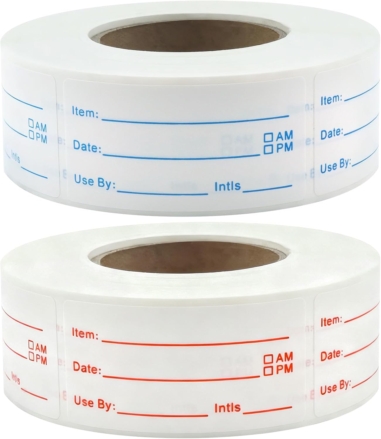 1200 Pieces Removable Food Labels Stickers, 2 Rolls 1x2 Inch | Freezer Labels for Food Containers, No-Residue, Easy Clean, Waterproof & Oil-Resistant Food Labels for Kitchen Restaurants