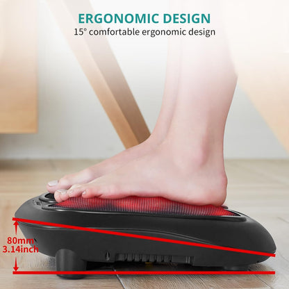 Nekteck Foot Massager with Heat, HSA Eligible FSA Massage Tools Gifts | Shiatsu Heated Electric Kneading Foot Massager Machine for Plantar Fasciitis, Built-in Infrared Heat Function and Power Cord