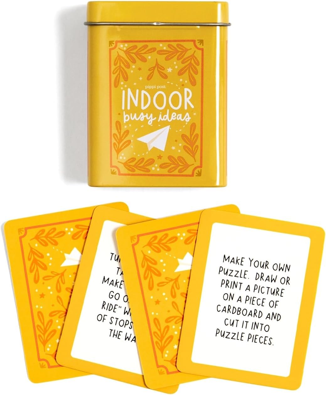 Pippi Post Indoor Busy Ideas Activity Cards & Tin, 50 Screen-Free Prompts