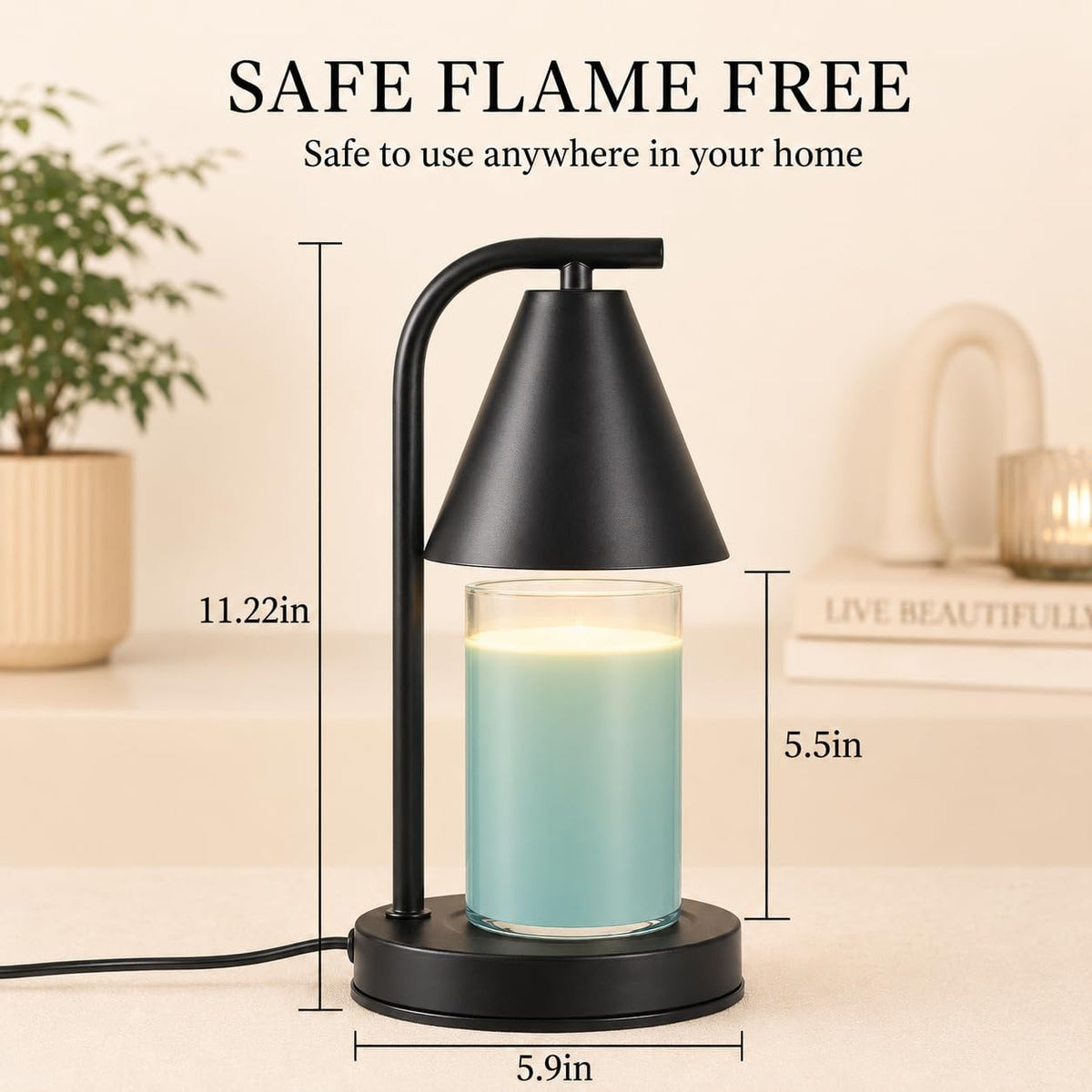 kobodon Candle Warmer Lamp with Timer Dragonfly Electric Candle Lamp Warmer
