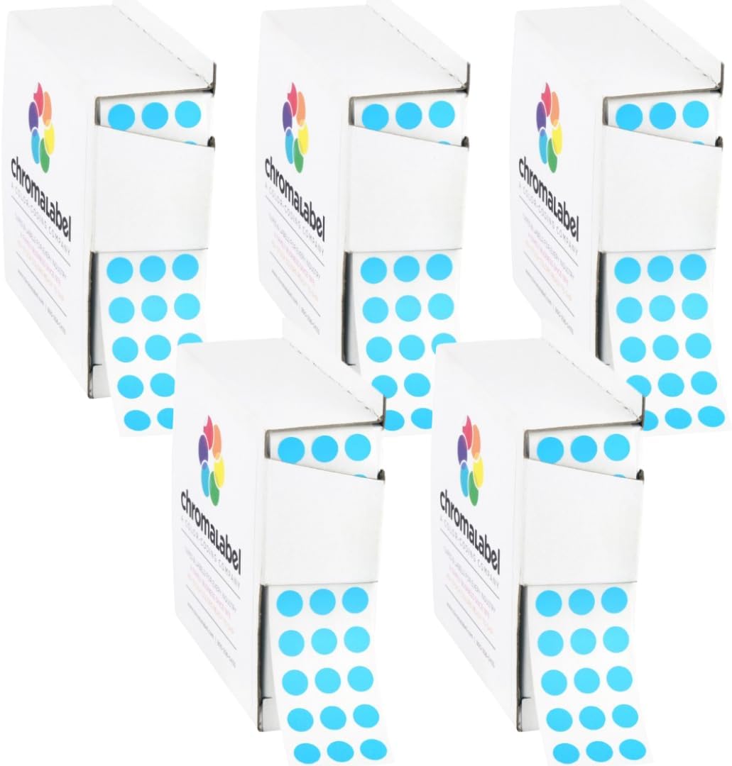 Dark Blue, Red & Yellow Dots, 1/4 Inch, 1000/Box Each Color | Writable Semi-Gloss Circle Labels in Dark Blue, Red and Yellow for Offices, Retail and Classrooms. Made in USA - Colors B