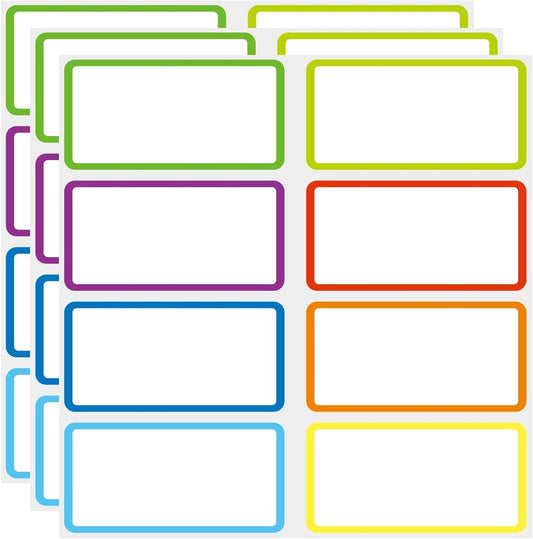 Reusable Dry Erase Labels for Organizing, Storage Bin, Craft, Jars, Pantry Labels, Sticky Notes for Office School Home Gift Chioce, Removable (2x4 inches, 24PCS) (White)