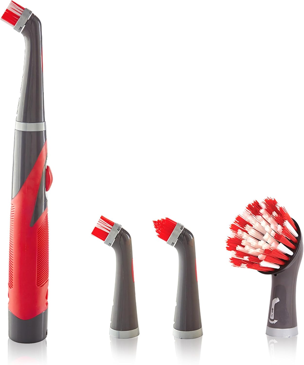 Rubbermaid Reveal Power Scrubber with Multi-Purpose & Grout Head, Cordless Electric Battery Powered Scrub Brush, Water Resistant, for Home/Kitchen/Bathroom/Grout/Tile/Shower/Tub