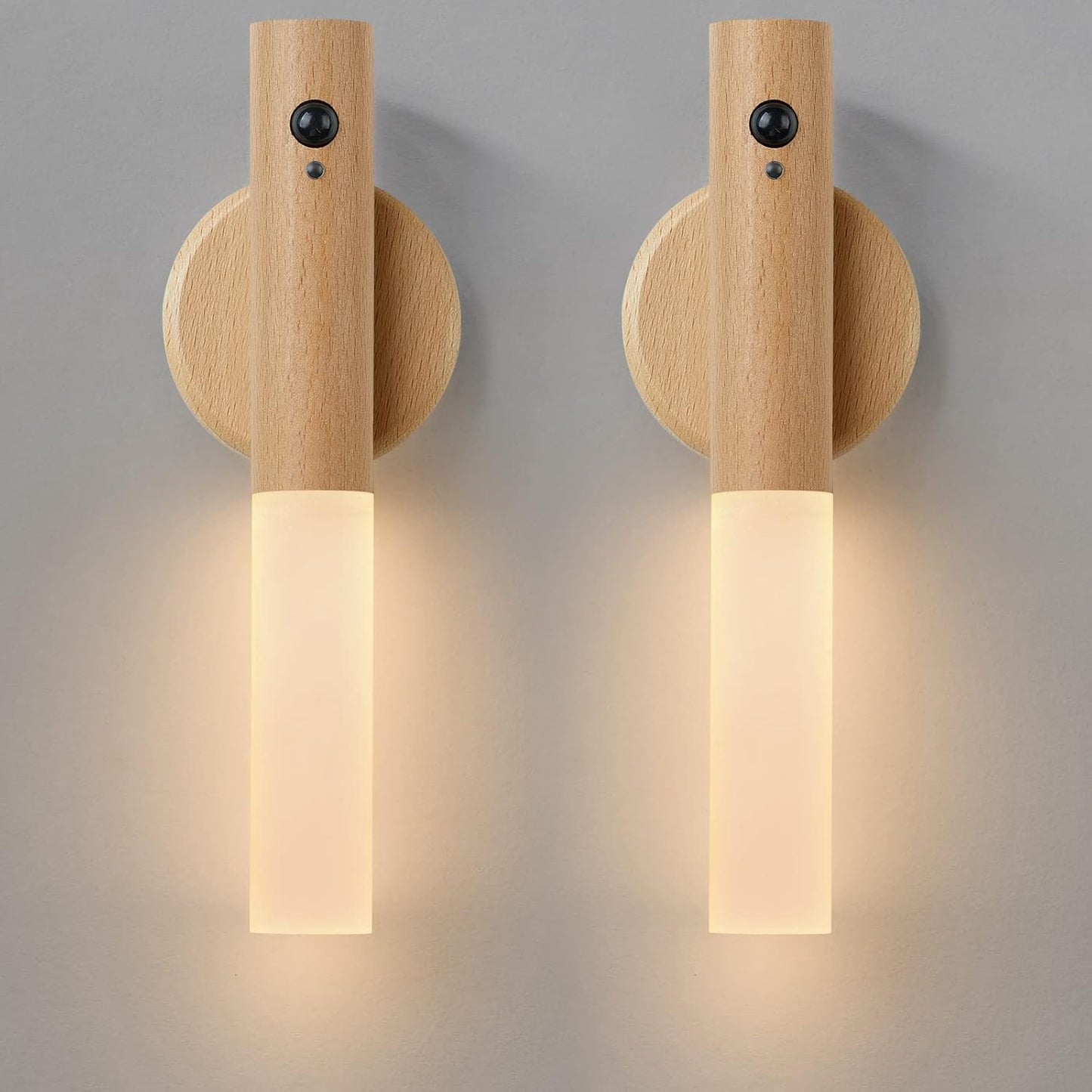 Montford Wall Sconces Set of Two Battery Operated, Motion Sensor Night Light Magnetic Wall Light Rechargeable, Peel and Stick Lights for Hallway