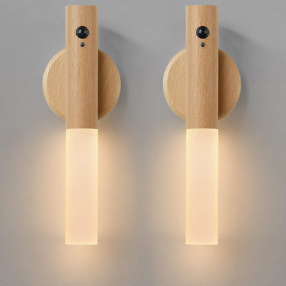 Montford Wall Sconces Set of Two Battery Operated, Motion Sensor Night Light Magnetic Wall Light Rechargeable, Peel and Stick Lights for Hallway