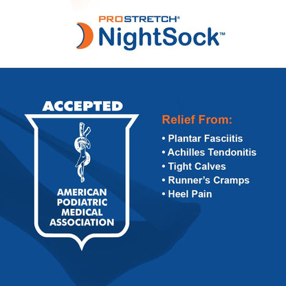ProStretch NightSock, Overnight Relief for Plantar Fasciitis w/Toe Support | Alternative to Night Splint, Night Sock for Plantar Fasciitis & Achilles Tendonitis, One Size Fits Most
