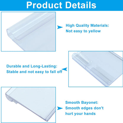 Basket Labels Clip On, 30pcs, Plastic Wire Shelf Holder | 30pcs 6X4CM Label Inserts, For Storage Bins, Basket, 2.36IN*1.57IN