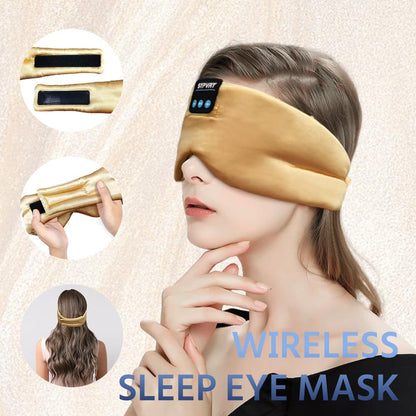 Sleep Mask Bluetooth 5.4 Headphones Soft Wireless Headband Eye Mask Blackout with Microphone (Emerald)