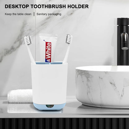 Toothbrush Holder for Bathroom,Plastic Detachable for Easy Cleaning Multi-Functional Storage,3 Slots Anti-Slip Electric Toothbrush and Toothpaste Organizer Caddy for Bathroom Vanity,Countertop (Grey)