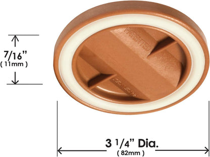 Slipstick CB845 3-1/4 Inch Bed Roller / Furniture Wheel Gripper Caster Cups (Set of 4) Chocolate Brown Color,Large