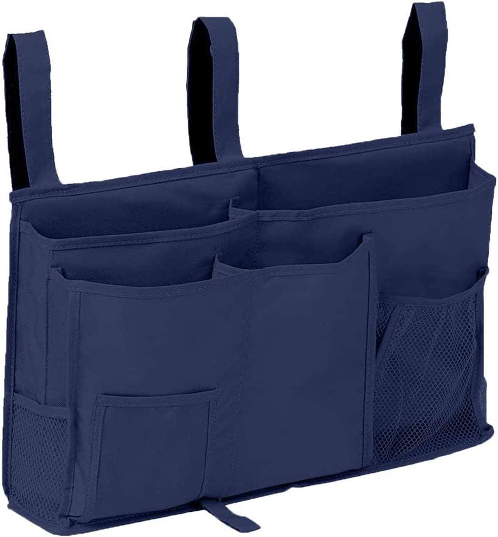 Sugaroom Bedside Storage Caddy, Bunk Bed Organizer Bed Storage Pocket Bedside Organizer Hanging Bed Storage Caddy for College Dorm Room, Hospital Bed Rails, Baby Bed, Camp