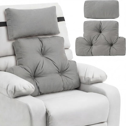 Novabright 2 Pcs Recliner Headrest Back Pillows for Back Support Pillow for Couch with Adjustable Recliners Pillow for Headrest for Chairs Sofa Couch and Bed (Dark Gray)