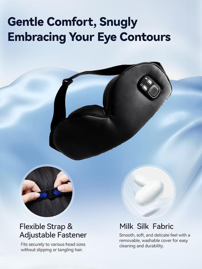 Heated Eye Mask for Dry Eyes, Warm Compress with Adjustable Heat & Timer