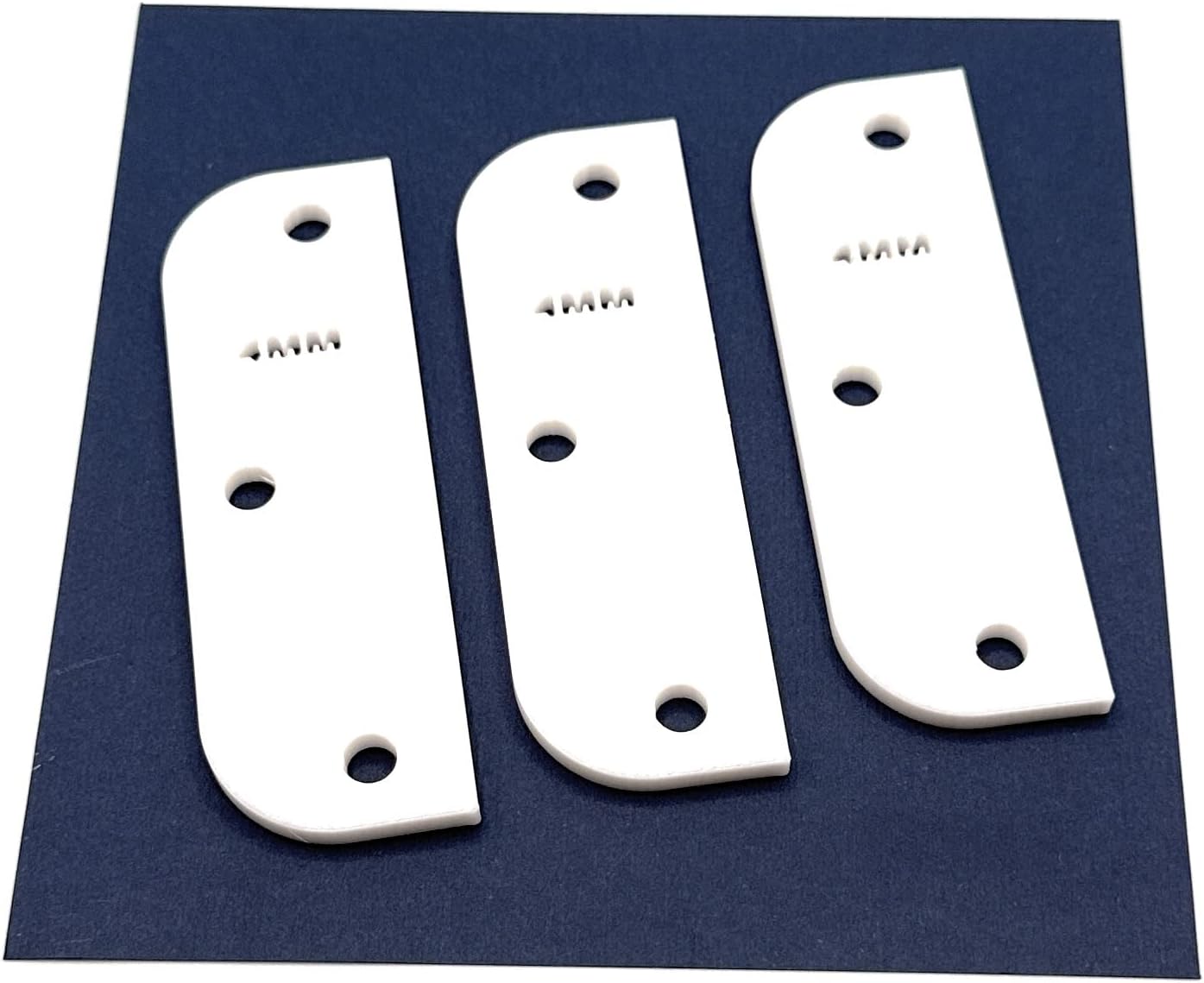 Door Hinge Shims (Set of 3) Hinge Spacer for Interior and Exterior Door Alignment - for 3.5", 4" and 4.5" Standard Hinges (3mm Thick, White, 3.5-inch)