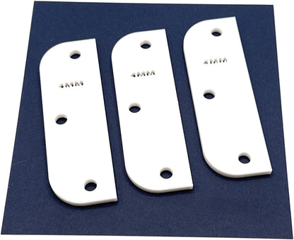 Door Hinge Shims (Set of 3) Hinge Spacer for Interior and Exterior Door Alignment - for 3.5", 4" and 4.5" Standard Hinges (3mm Thick, White, 3.5-inch)