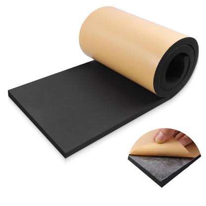 LSGCQ Sponge Neoprene Foam Padding Self Adhesive Foam Sheets, White | Closed Cell Foam Sheet Neoprene Rubber Pad for DIY Gaskets Shock Pads Liner Crafts, 12" Wide x 1/8" Thick x 59" Long