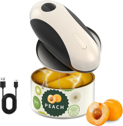 CIRCLE JOY Electric Can Opener, One-Touch Automatic Can Opening with Smooth Edges, Food Safety Handheld Battery-Operated Can Opener for Kitchen and Seniors, Blue
