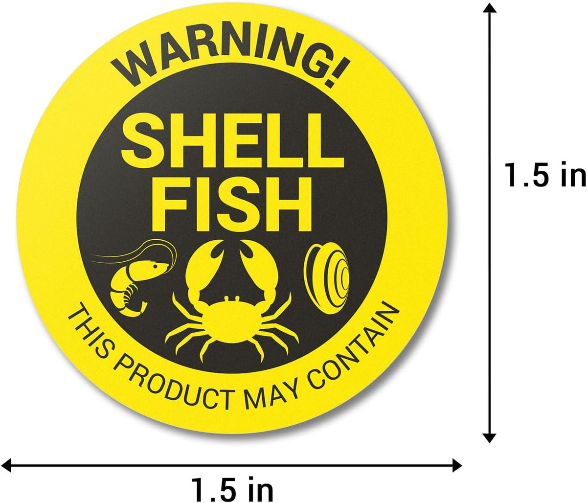 Sesame Seeds Allergy Warning Stickers, 1.5 Inch Round, 300 Labels