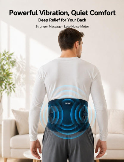 Cordless Heating Pad for Back,5000mAh Ultra Quiet 5 Mode Vibration Massager