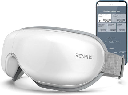 RENPHO Eyeris 1 Eye Massager with Heat, FSA Eligible HSA, Heated Eye Mask for Eye Strain, Dry Eyes & Head Tension, Relaxing Birthday Gifts for Women and Men