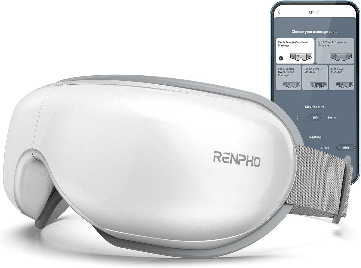RENPHO Eyeris 1 Eye Massager with Heat, Heated Massage Eye Mask