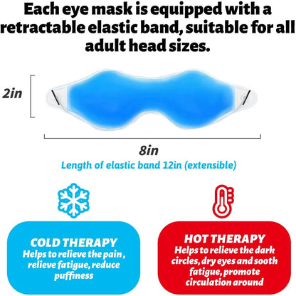 4 Pcs Ice Eye Packs, Cooling Eye Masks, Eyes Cold Compress for Hot Cold Therapy, Puffy Eyes, Dark Circles, Headaches, Migraines, Stress Relief (2 Blue+2 Green)