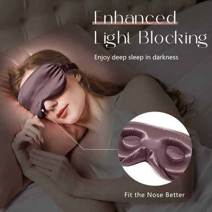 ZIMASILK Adjustable 3D 22 Momme 100% Mulberry Silk Sleep Mask | Upgraded Eye Mask for Sleeping - Soft & Breathable Blindfold - Blackout for Deep Sleeping (Pink)