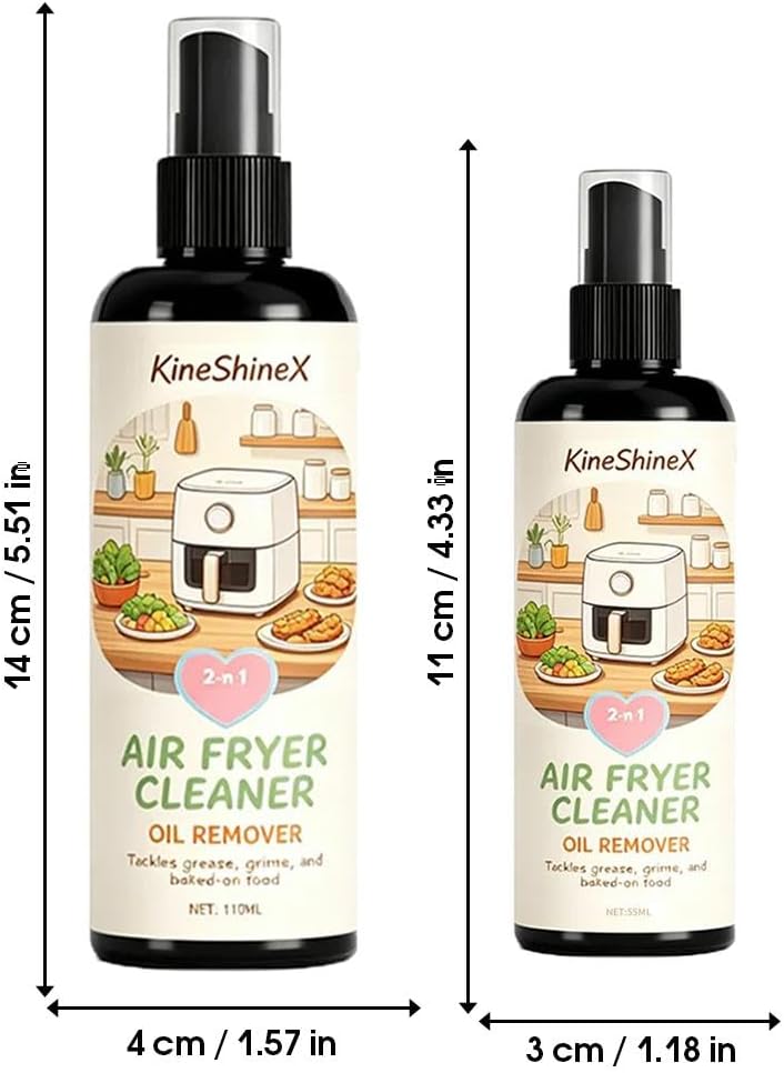 2-in-1 Air Fryer Cleaner and Degreaser Spray, Powerful Kitchen Degreaser Foam Spray, Fast and Powerful Oil-RemovingSpray, Multi-Use DegreaserSpray for Grill, Oven, Home Kitchen